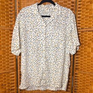 SHADES OF GREY BY MICAH COHEN Floral Button Down Shirt - Cream